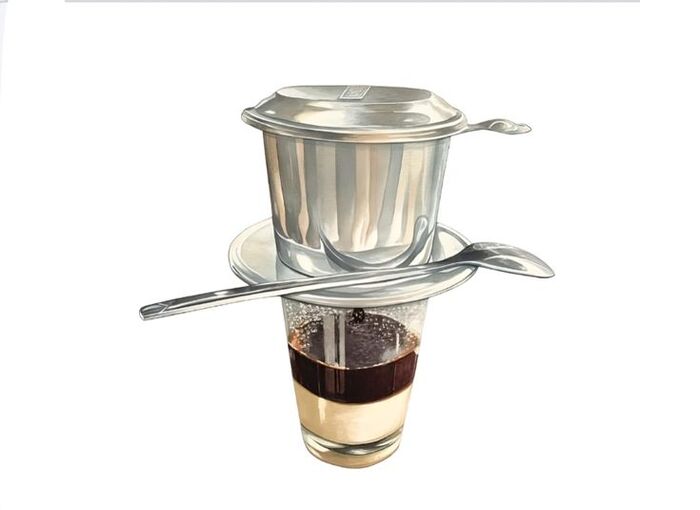 pha cà phê đen với sữa tách béo sử dụng